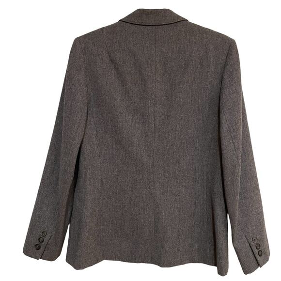 Pendleton Blazer Women Size 10 Gray Virgin Wool Fully Lined Front Button Career - Picture 2 of 8